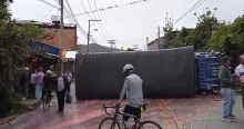 Foto de accidente en vía La Calera