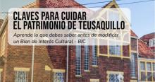 Imagen de afiche capacitación “Claves para cuidar el patrimonio de Teusaquillo”