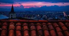 Imagen de atardecer en Bogotá