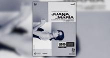 Imagen afiche de Ellas cantan Juana María en blanco y negro