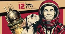 Imagen animada de astronauta con perro