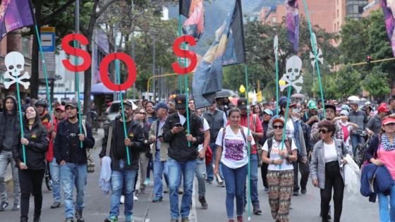 Segundo día de movilizaciones en Bogotá