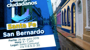 invitación diálogos ciudadanos en la localidad de Santa Fe 