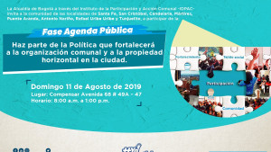 Invitación a organizaciones comunales y propiedad horizontal en Bogotá 