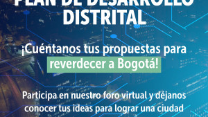 Invitación foro virtual Plan de Desarrollo Distrital 2020 - 2024