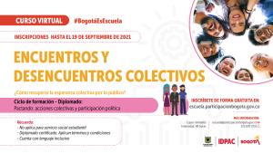 Pieza gráfica Encuentros y desencuentros colectivos