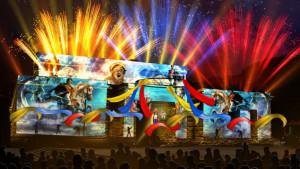 Aspecto del render de cómo se verá el show 'El sueño de Isidro' en la Plaza de Bolívar.