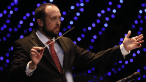 Retrato del directo Andrés Felipe Jaime, de la Orquesta Filarmónica de Bogotá.