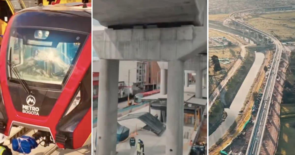 Imágenes de las obras de la Línea 1 del Metro de Bogotá.