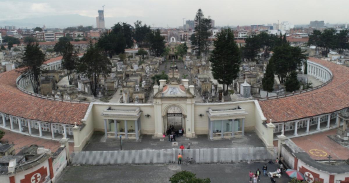Foto de un cementerio de Bogotá 