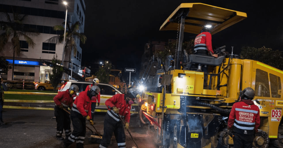Imagen de trabajadores en un frente de obra para recuperar la malla vial.