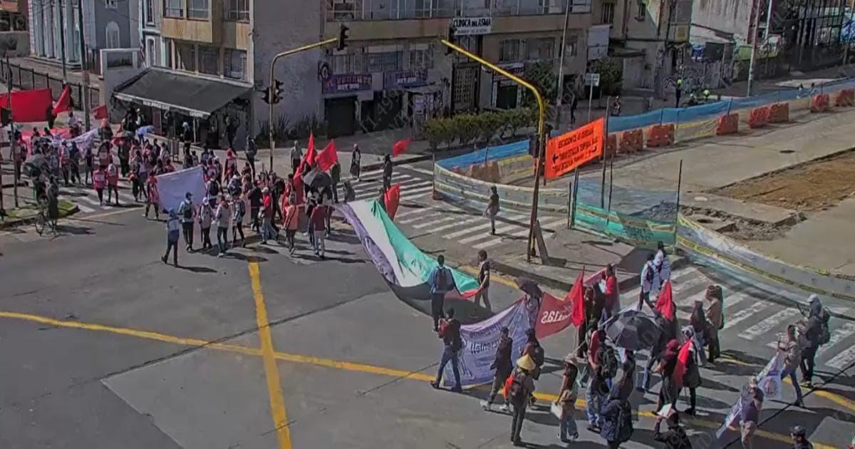 Foto de manifestaciones en Bogotá 