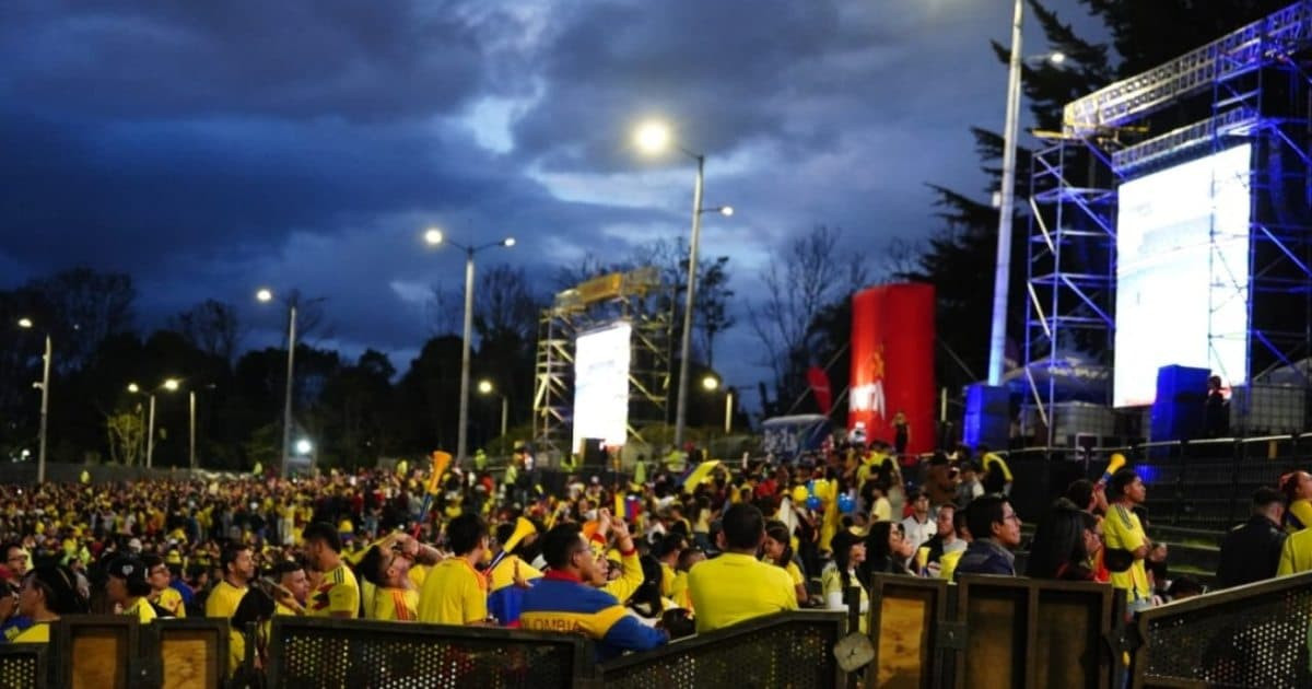 Foto de una fanzone del partido de Selección Colombia 