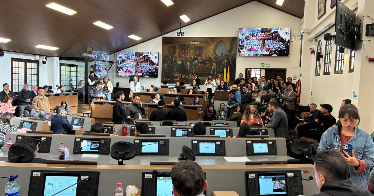 Foto del Consejo de Bogotá en un debate 