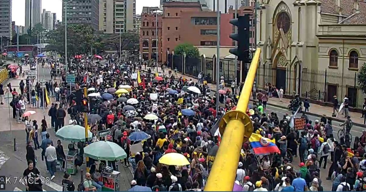 Foto de manifestaciones en Bogotá 