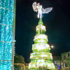 Navidad en Bogotá 2024 en Bosa construyen árbol de navidad reciclable