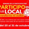 Pieza gráfica con la información de esta jornada de participación 