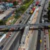 Foto del puente peatonal de la calle 150 con autopista Norte