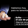 Imagen de la pieza gráfica de una campaña de prevención