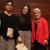 Imagen de los 3 finalistas oncurso Internacional de Violín Ciudad de Bogotá con la principal jurado