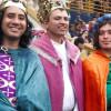 Imagen de 3 personas disfrazadas de los reyes magos durante la Fiesta de Reyes Magos y Epifanía del barrio Egipto