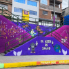 Imagen de un mural pintado por la comunidad de Rafael Uribe Uribe