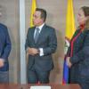 Foto de la firma del acuerdo entre Bogotá y Corporación Financiera Internacional para financiamiento de proyectos de movilidad.