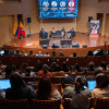 Foto de un auditorio en la Alcaldía en el lanzamiento del libro del FONCEP