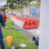 Foto del alcalde Galán y su equipo de trabajo avanzan en el embellecimiento del espacio público bajo puentes en Bogotá