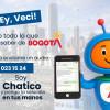 pieza de diseño donde se da información de cómo hablar con chatico