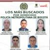 Foto del cartel de los más buscados en Bogotá, los 'Egolios’, por hurto a comerciantes, a vehículos de valores y por homicidio.