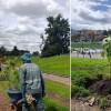 Fotos de la plantación de 304 nuevos árboles y arbustos en humedal El Salitre en Bogotá 