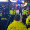 Foto de un grupo de policías en un operativo en Bogotá