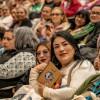 Foto de mujeres en Bogotá e integrantes del programa 'LiderTesas'.