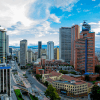 Imagen panorámica de Bogotá en el centro de la ciudad