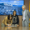 Imagen de funcionarios firmando el memorando de entendimiento