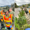 Imagen de militares en la renaturalización de la ciudad.