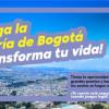 Imagen de la pieza gráfica que promociona el sorteo de la Lotería de Bogotá 