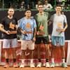 Tenistas campeones en dobles del KIA Open Challenger de Tenis de Bucaramanga.