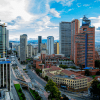 Imagen panorámica de Bogotá en la Séptima con 34