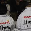 Gestores de diálogo durante movilización en Bogotá.