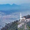 Vista panorámica de Bogotá y Monserrate