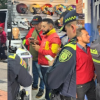 Foto de funcionarios del Distrito en operativo de seguridad