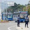Foto de agentes de tránsito haciendo controles en vías de Bogotá.