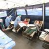 Foto de unas personas donando sangre en Bogotá-