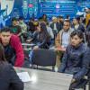 Foto de bogotanos y bogotanas accediendo a la sede de la Agencia Distrital de Empleo en Bogotá.