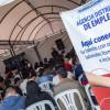 Foto de asistentes a una Feria de Empleo den Bogotá.