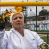 Ciudadana bogotana participa en embellecimiento de parque de la urbanización Quiroga