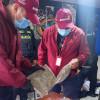 Policía y funcionarios en operativo de incautación de drogas