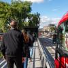 Foto de un bus de TransMilenio en Bogotá.